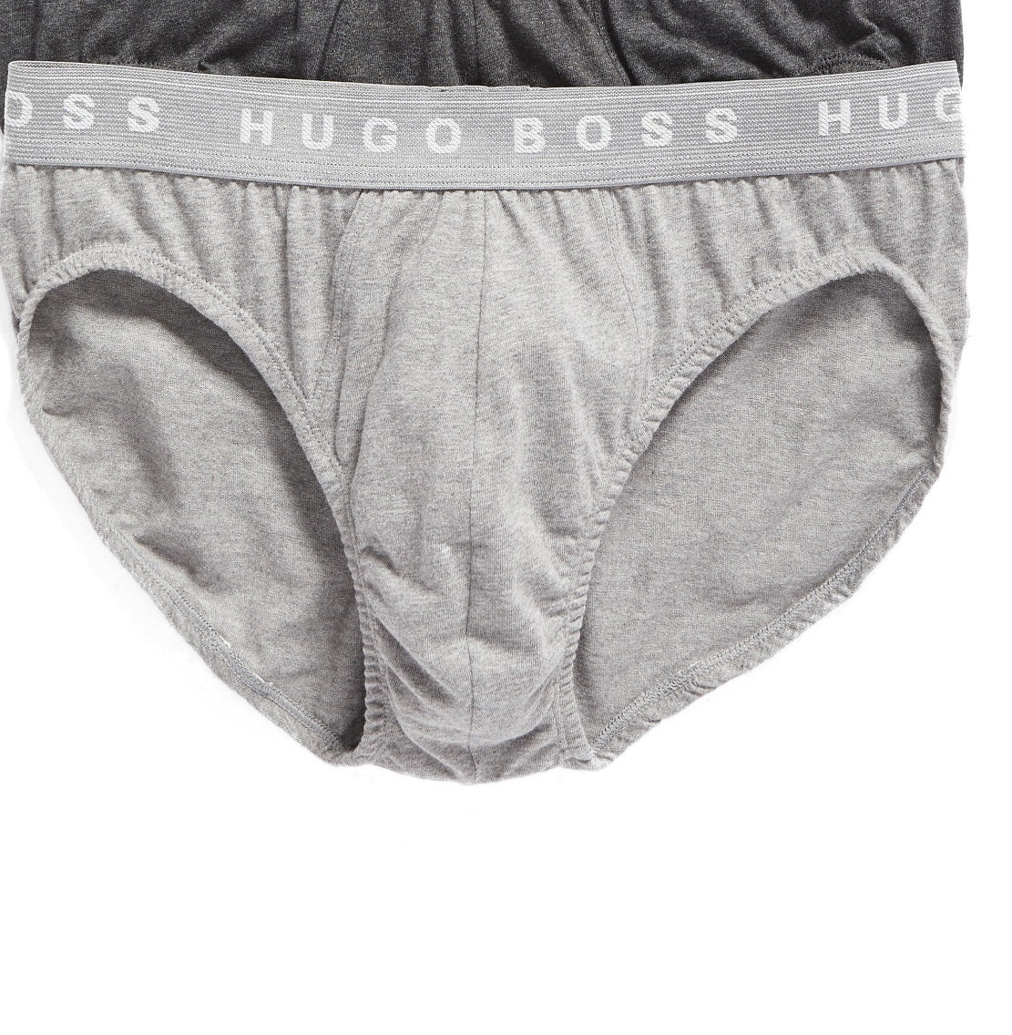 Pacote com 3 cuecas masculinas Hugo Boss Cotton, cinza, tamanho pequeno