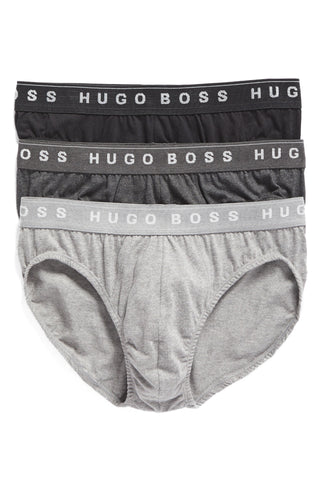 Hugo Boss Men's 3 Pack Cotton Brief Gray Size Small