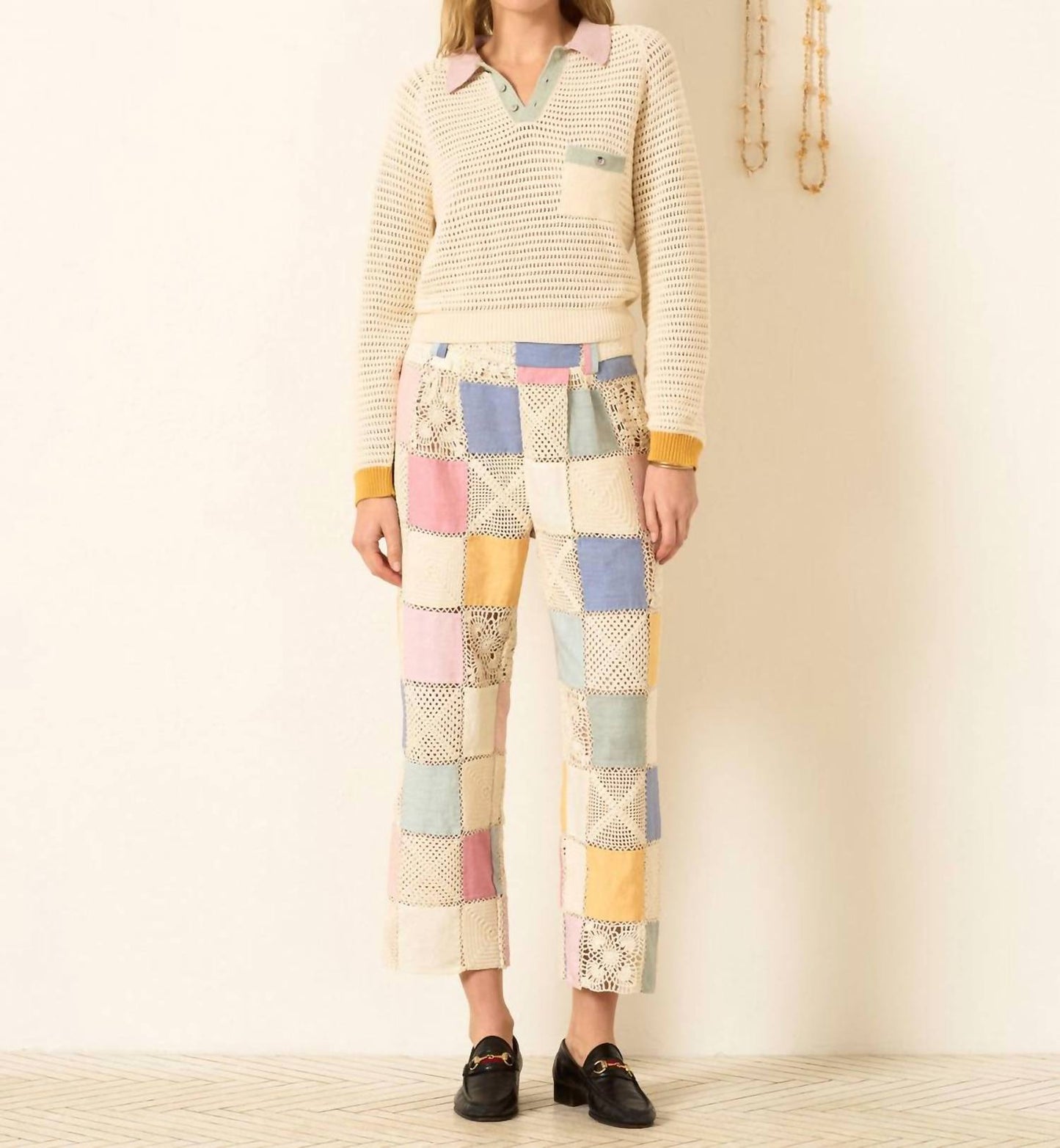 Alix Of Bohemia - Liza Sorbet Crochet Top