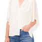 Vince Camuto Ruffle Sleeve Top in New Ivory, Size X-Small