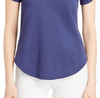 Camiseta feminina franzida Wilt, azul, tamanho pequeno