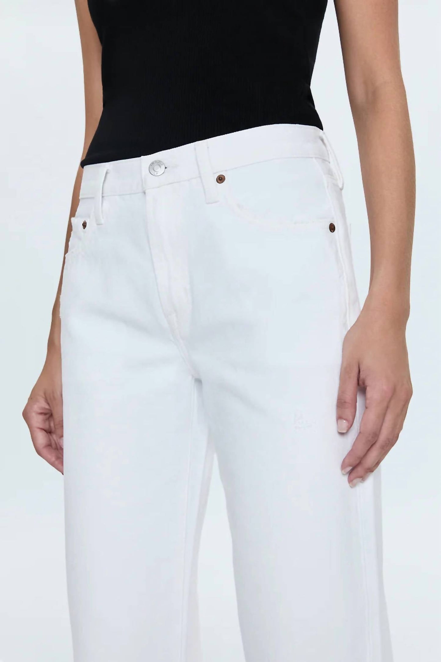 Pistola - Lexi Mid Rise Bowed Straight Jeans