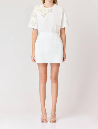 Curaae - Azzuro Jersey Crochet T-shirt