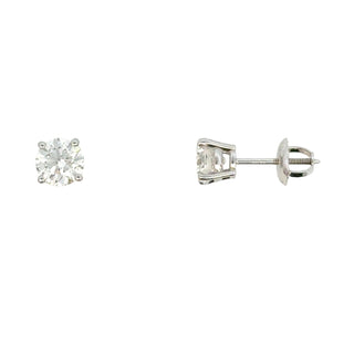 Aamiaa - 1.25 Carat Natural Diamond Round Brilliant Stud Earrings