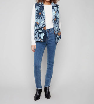 Charlie B - Flocked Sherpa Fleece Vest Jacket