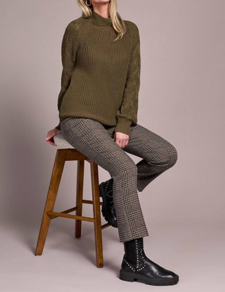 Tribal - Cable Knit Mock Neck Sweater