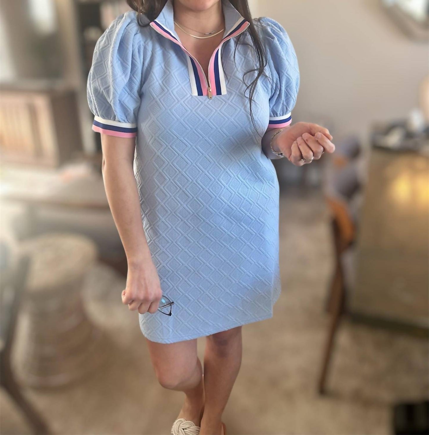 Entro - Diamond Textured Mini Dress