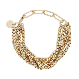 Eklexic - Pulseira feminina com corrente Luciana Box multicamadas