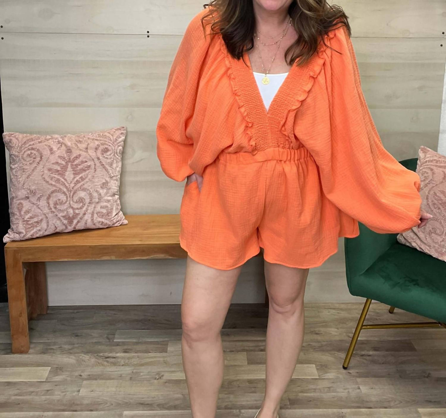 Bucketlist - Cotton Gauze Romper