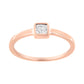 14K Rose Gold Plated .925 Sterling Silver 1/20 cttw Miracle Set Diamond Promise Ring (J-K Color, I1-I2 Clarity) - Size 6