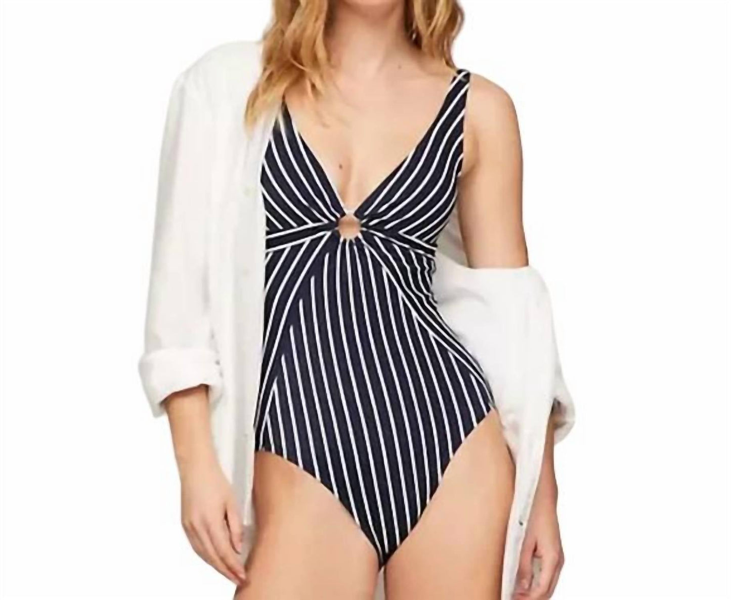 Tommy Hilfiger - Stripe Ring One-Piece Swimsuit