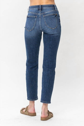 Judy Blue - Calça jeans skinny com bolso traseiro e elástico e corte slim