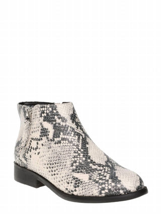 Time And Tru - Botas femininas de cano curto com dois zíperes