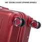 Set 3PCs 20'/24'/28' ABS Spinner Wheel Luggage Wine Red