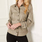 Karen Kane - Sequin Side-Pleat Shirt