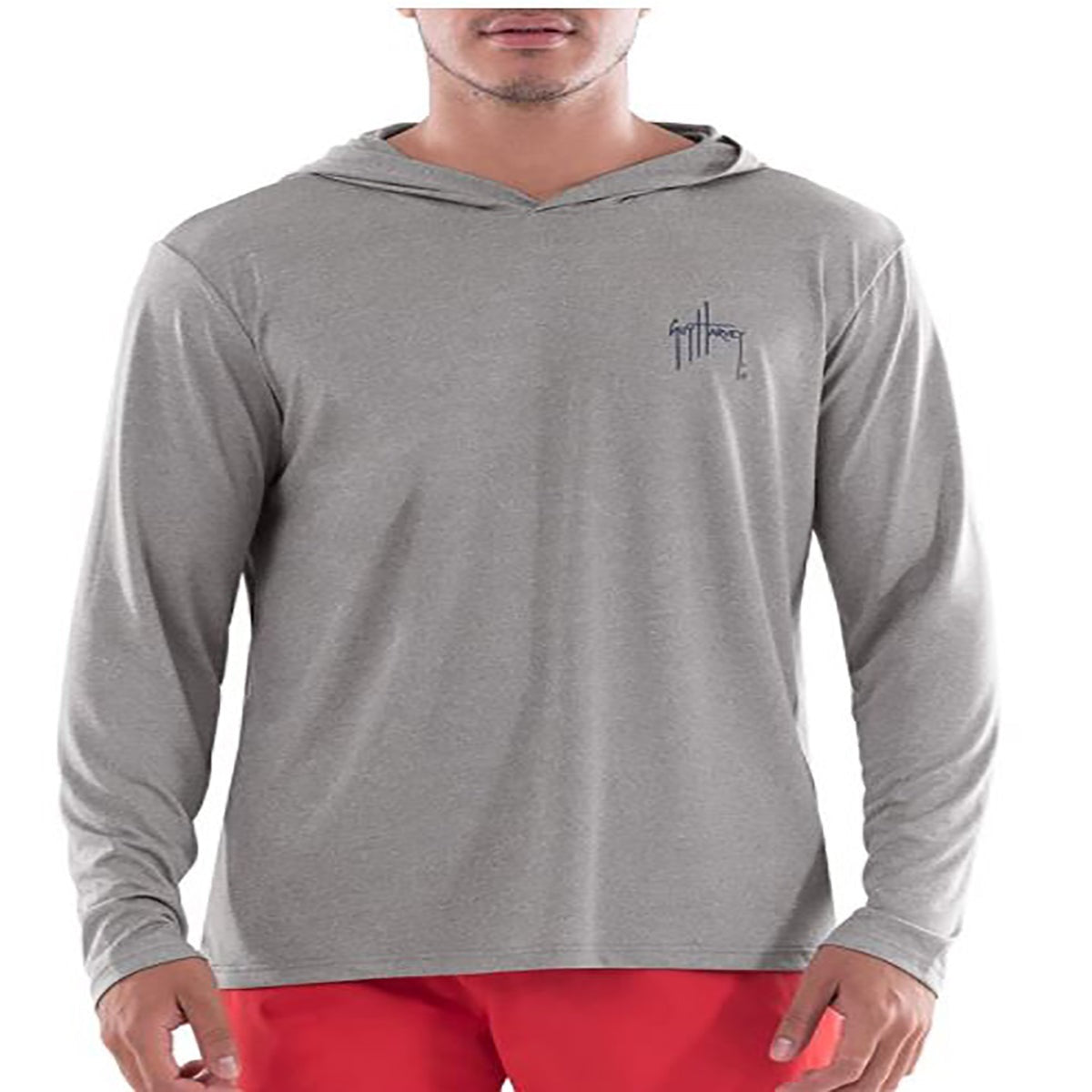 Guy Harvey Core Performance Hoodie Masculino Cinza Tamanho Grande