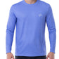 Camiseta masculina Guy Harvey Moisture Wicking UPF 50 com estampa de logotipo e manga comprida, azul, tamanho grande