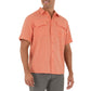 Camisa de pesca texturizada mesclada masculina Guy Harvey, laranja, tamanho médio