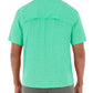 Camisa de pesca texturizada mesclada masculina Guy Harvey, verde, tamanho XX-G