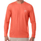 Camiseta masculina Guy Harvey Moisture Wicking UPF 50 com logo e absorção de umidade, laranja, tamanho médio