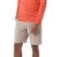 Camiseta masculina Guy Harvey Moisture Wicking UPF 50 com logo e absorção de umidade, laranja, tamanho médio