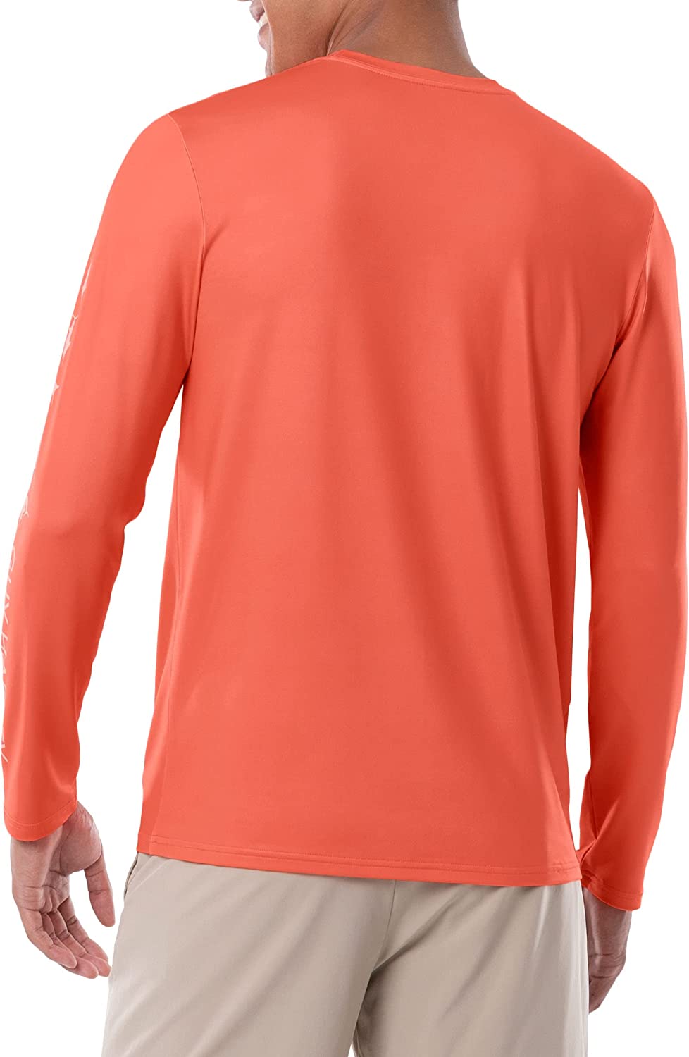 Camiseta masculina Guy Harvey Moisture Wicking Upf 50 com estampa de logotipo e manga comprida, laranja, tamanho grande