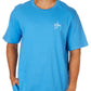 Camiseta masculina Guy Harvey com estampa de manga curta, azul, tamanho extragrande
