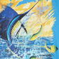 Camiseta masculina Guy Harvey com estampa de manga curta, azul, tamanho extragrande
