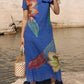 Oliphant - Short Sleeve Shift Maxi Dress
