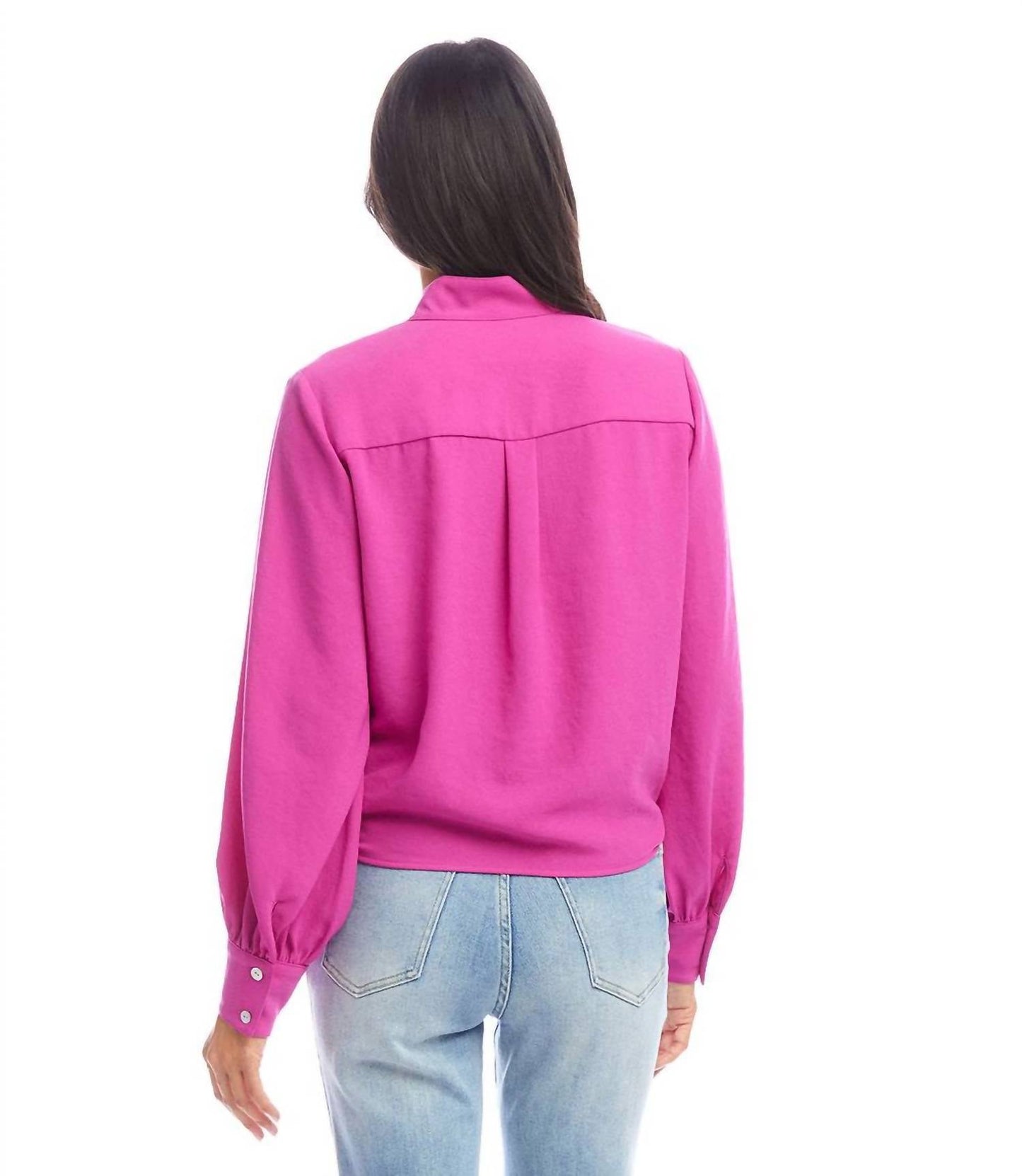 Karen Kane - Long Sleeve Tie-Front Top