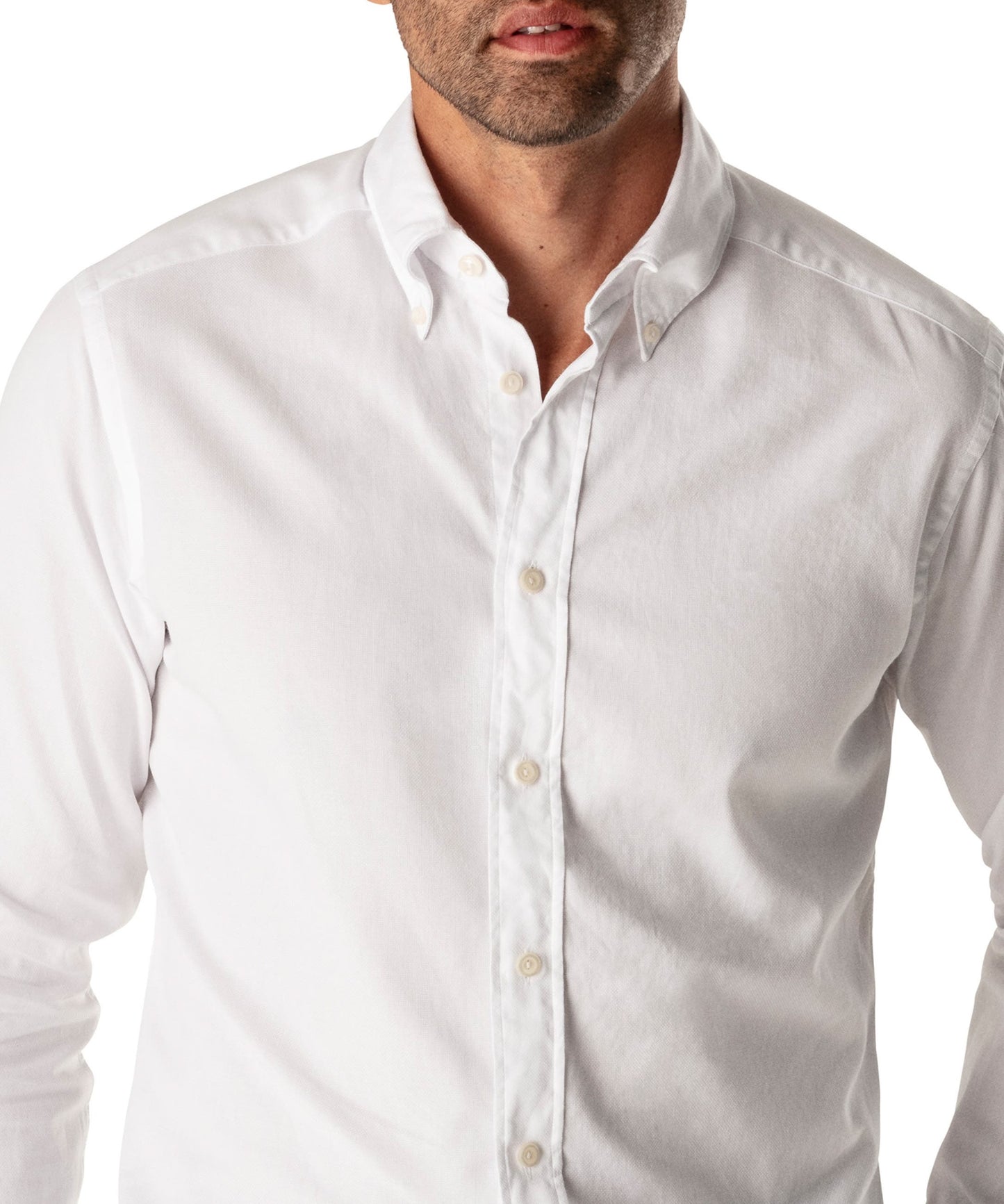 Camisa Oxford Slim Fit Masculina Eton Soft Casual Line Branca Tamanho 16,5