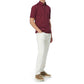 Polo Eton Burgundy Slim Fit de algodão tamanho XX-Grande