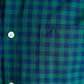 Camisa xadrez resistente a rugas Nautica Sail Navtech masculina, verde, tamanho extragrande