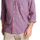 Camisa xadrez casual azul vela masculina Nautica Classic Fit vermelha tamanho pequeno