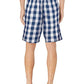 Nautica Shorts de pijama xadrez de algodão masculino azul tamanho grande