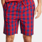 Pijama masculino xadrez de algodão Nautica, tamanho grande, vermelho