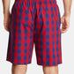 Pijama masculino xadrez de algodão Nautica, tamanho grande, vermelho
