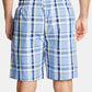 Nautica Shorts de pijama xadrez de algodão masculino azul tamanho grande