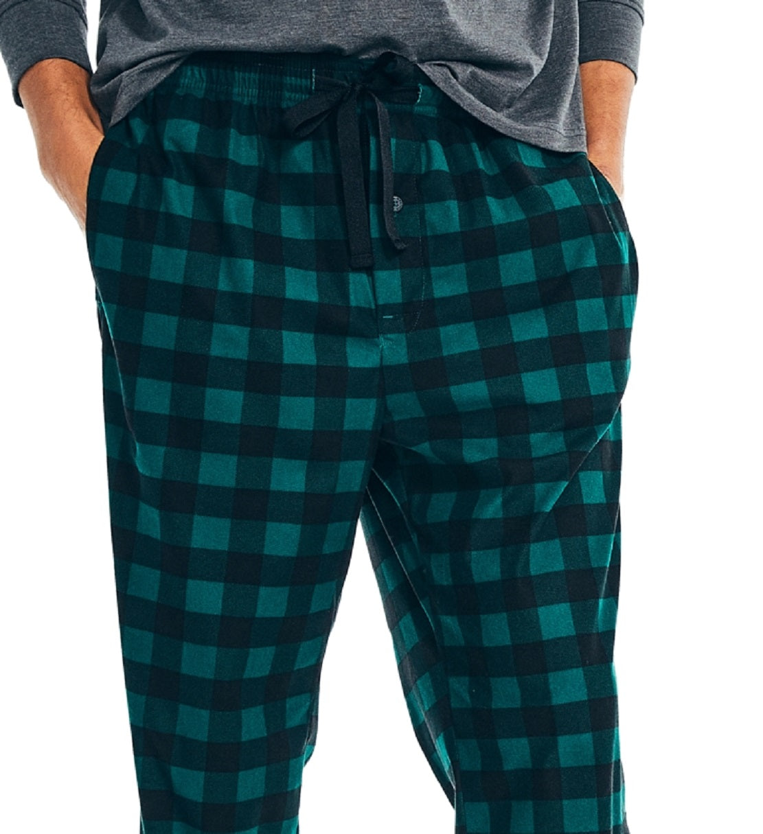 Calça de pijama de lã aconchegante masculina Nautica, verde, tamanho grande