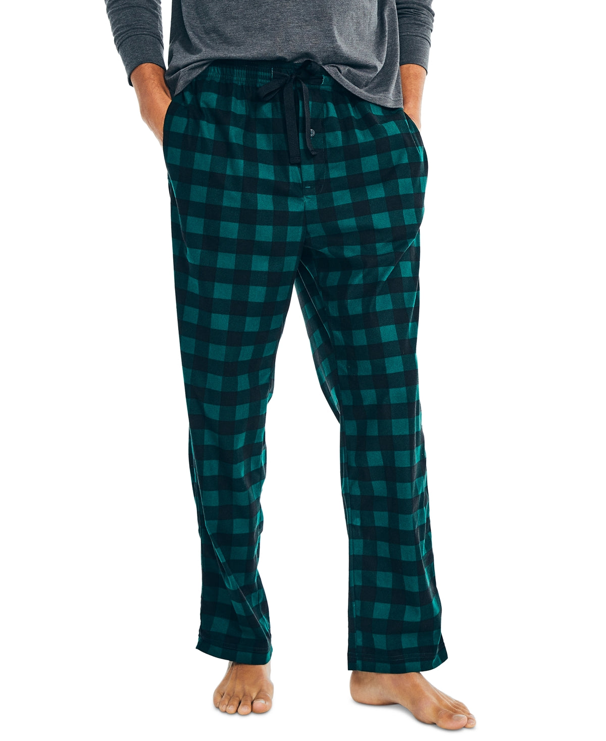 Calça de pijama de lã aconchegante masculina Nautica, verde, tamanho grande