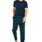 Conjunto de pijama de flanela masculino Nautica azul tamanho XX-G