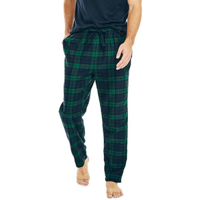 Conjunto de pijama de flanela masculino Nautica azul tamanho XX-G