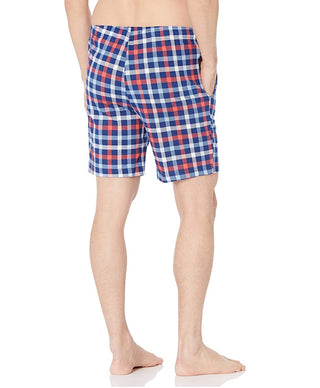 Calça Nautica Masculina Classic-Fit Xadrez Algodão Azul Profundidade Tamanho M