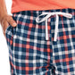 Nautica Shorts de dormir masculino de algodão xadrez com ajuste clássico, azul, tamanho grande