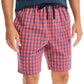 Shorts de dormir masculino Nautica Classic Fit Plaid Popeline vermelho tamanho médio