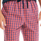 Shorts de dormir masculino Nautica Classic Fit Plaid Popeline vermelho tamanho médio