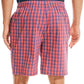 Shorts de dormir masculino Nautica Classic Fit Plaid Popeline vermelho tamanho G