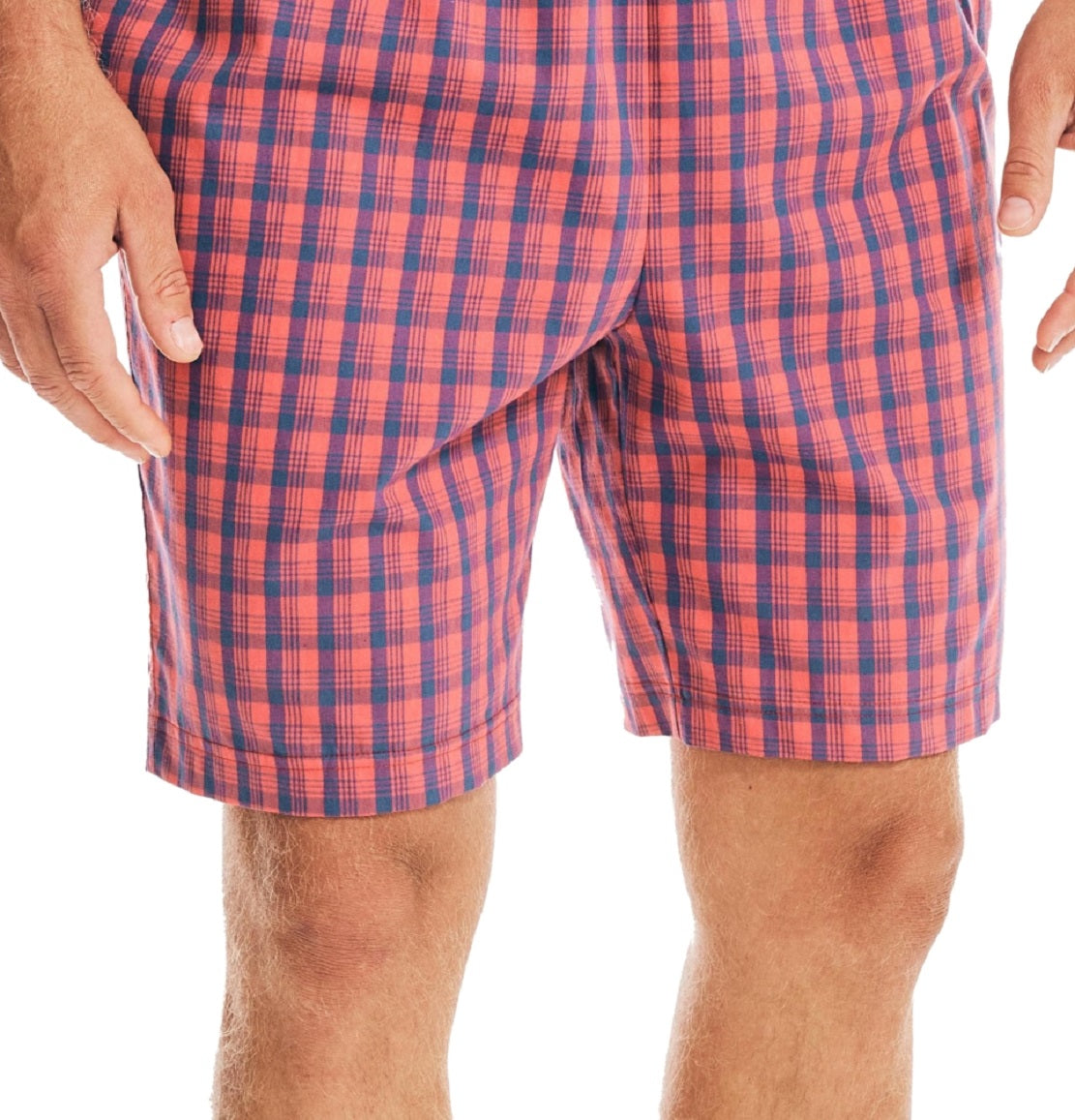 Shorts de dormir masculino Nautica Classic Fit Plaid Popeline vermelho tamanho X-G