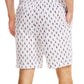 Shorts de dormir masculino Nautica Classic Fit de algodão popeline, branco, tamanho médio
