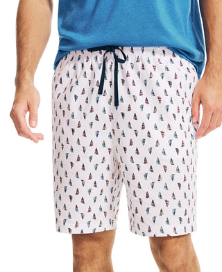 Shorts de dormir masculino Nautica Classic Fit de algodão popeline, branco, tamanho extragrande